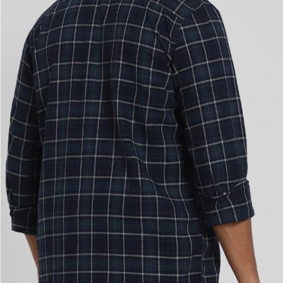 American Eagle Outfitters Blue Plaid Button Down Shirt 100% cotton - Picture 2 of 9